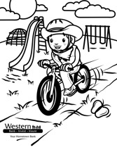 Bike Ride Coloring Page