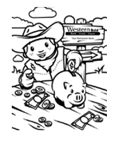 Piggy Bank Coloring Page